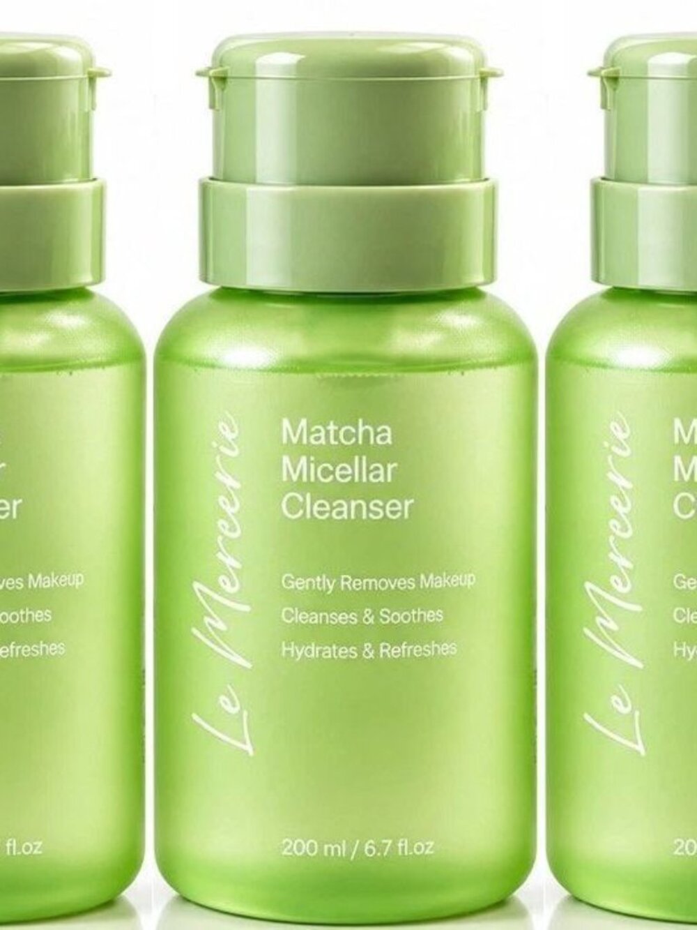 Le Mercerie Matcha Micellar Cleanser 6.7 fl oz / 200 ml (3-Pack Bundle)